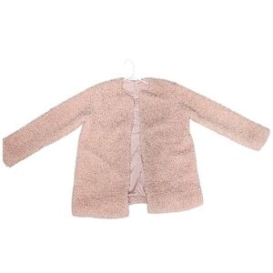 Dusty Pink Teddy Faux Fur Coat